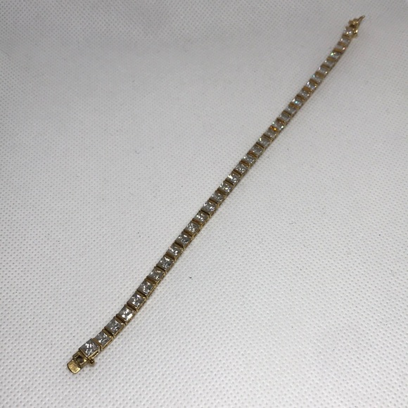 Tennis CZ Bracelet .925 Sterling - Picture 5 of 7